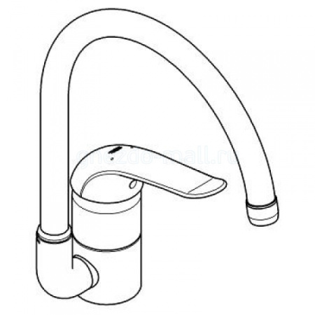 Смеситель однорычажный для мойки, DN 15, Grohe Euroeco Speсial 32786 000 (32786000) хром