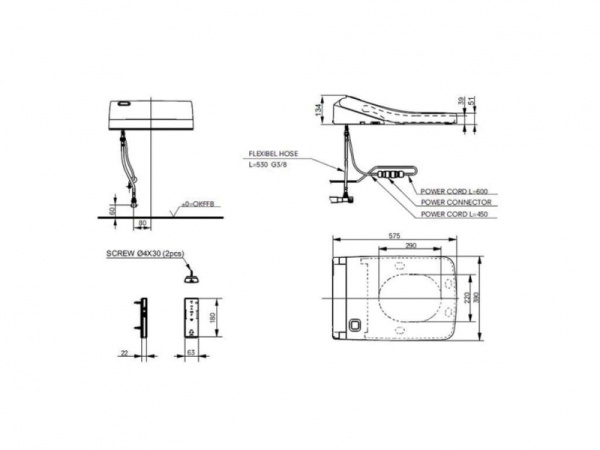 Сиденье для унитаза Toto TCF403EGV1#NW1