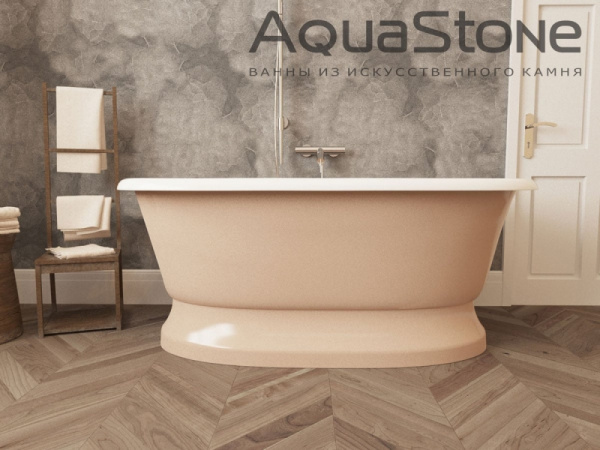 Ванна из искусственного камня на подиуме (180х90) AquaStone OLIVIA_POD Ванна из искусственного камня на подиуме (180х90) AquaStone OLIVIA_POD