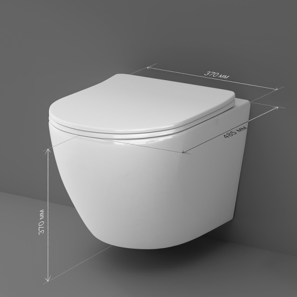 Унитаз подвесной AM.PM Like C801900SC с сиденьем Микролифт