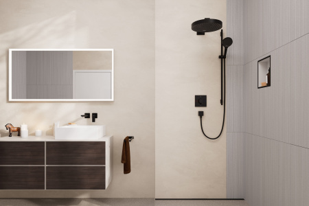 Смеситель для раковины встраиваемый Hansgrohe Metropol 32526670 черный матовый 