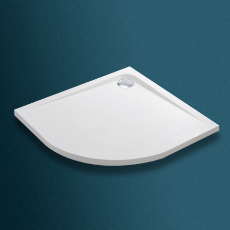 Душевой поддон из искусственного камня (90х90) Vincea VST-2SQ9090MW,  белый матовый