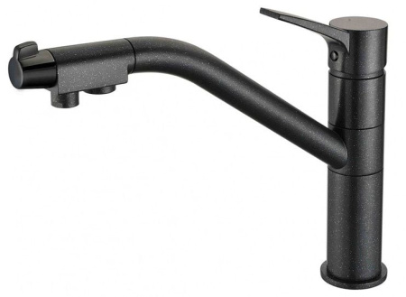Смеситель для кухни с подключением к фильтру Zorg ZR 401 KF ЧЕРНЫЙМЕТАЛЛИК