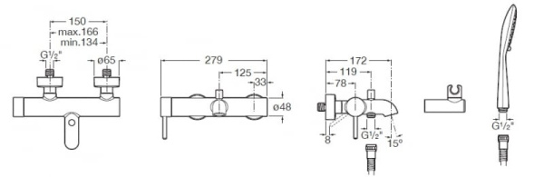Смеситель для душа Roca Lanta A5A2011C00