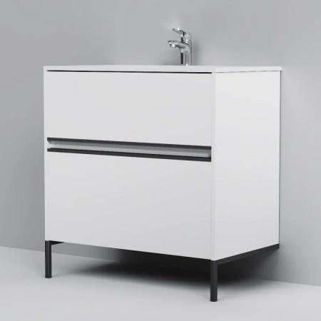Тумба без раковины 80 см Am.Pm Sense M7BFUX0802WG белый глянец