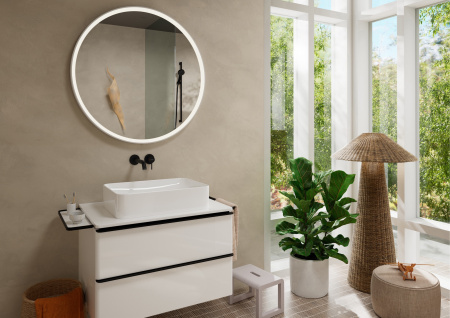 Смеситель для раковины встраиваемый Hansgrohe Tecturis S 73351670 черный матовый