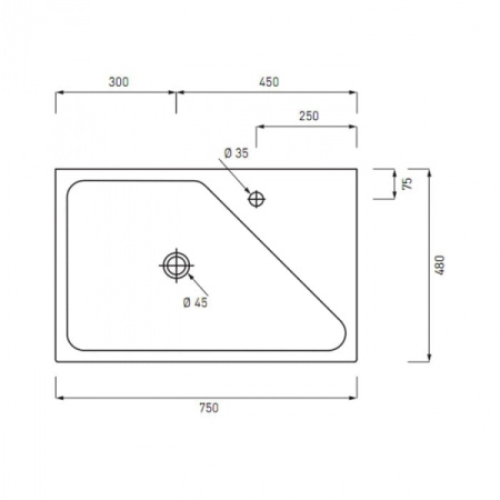 Раковина Cielo  Smile SMLA75DX