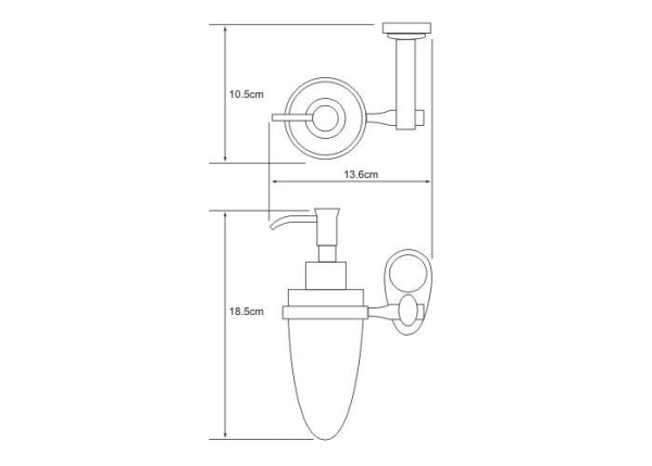 Дозатор жидкого мыла навесной WasserKraft Main 9299