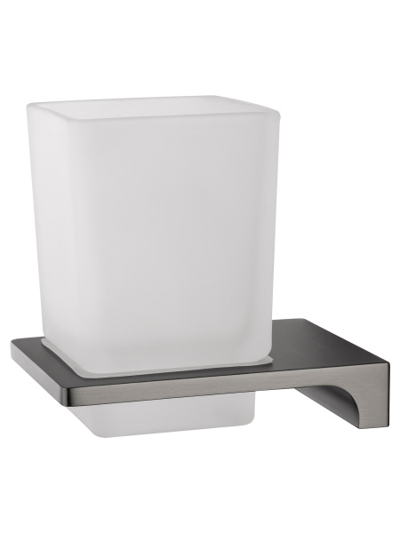 Стакан для зубных щеток с держателем WONZON & WOGHAND ECLIPSE, темный графит WW-9121-BGM