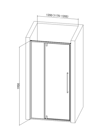 Душевая дверь AQUAme AQM7108-12