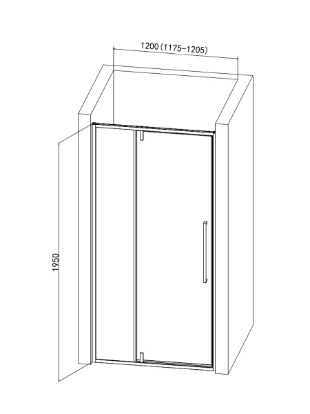 Душевая дверь AQUAme AQM7108-12