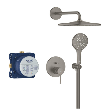 Душевой комплект Grohe Essence New 25287AL0 темный графит матовый