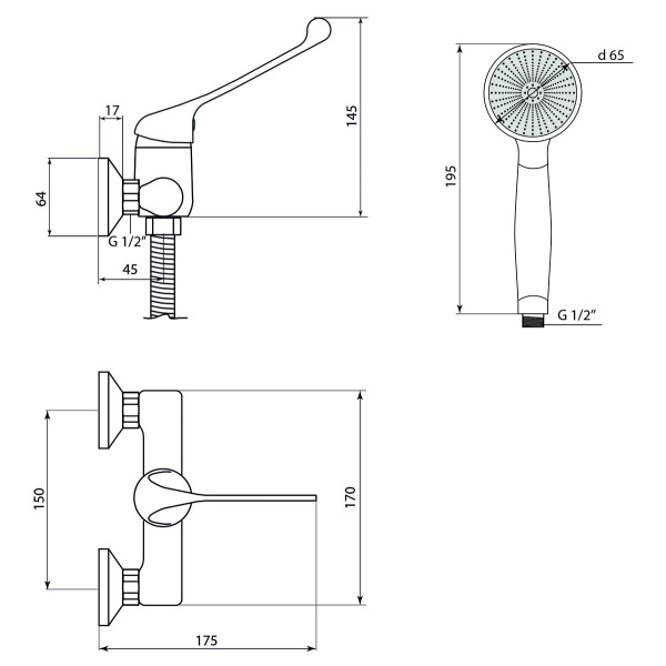 Смеситель для душа Славен Хирург Х СЛ-ОД-Х40