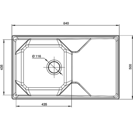 Кухонная мойка GranFest Unique 840L, U-840L черный