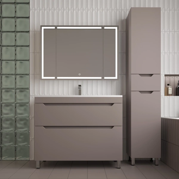 Тумба напольная без раковины 100 см Style Line Остин ЛС-00002402 тауп матовый