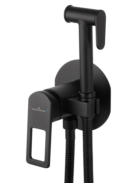 Смеситель с гигиеническим душем встраиваемый WONZON & WOGHAND FRAME, черный матовый WW-88829010-MB Смеситель с гигиеническим душем встраиваемый WONZON & WOGHAND FRAME, черный матовый WW-88829010-MB