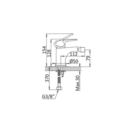 Смеситель для биде Cezares Nautic NAUTIC-BS1-01-W0