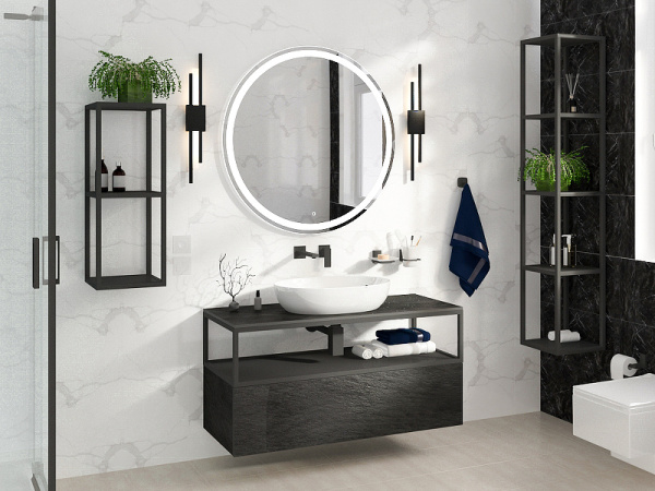 Консоль под раковину Cezares CADRO-120/46/30-1C-SO-MET-ST