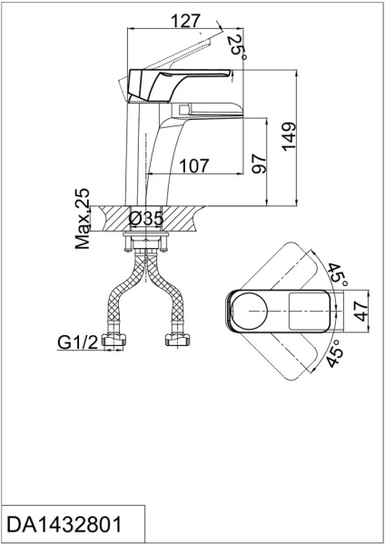 Комплект смесителей D&K Berlin.Technische DA143283215SET