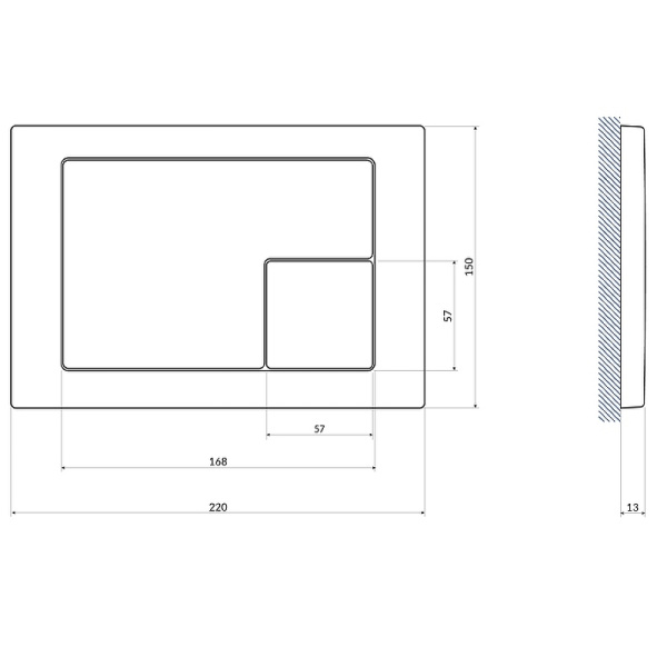Комплект унитаза с инсталляцией Cersanit Carina 64441 с сиденьем микролифт и клавишей смыва хром матовый
