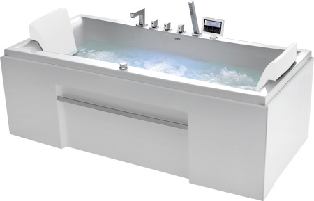 Акриловая ванна (177х81) Gemy G9076 K с гидромассажем, универсальная