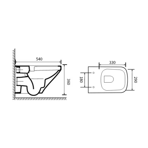 Унитаз подвесной Vincea NEO-M VT1-17 безободковый
