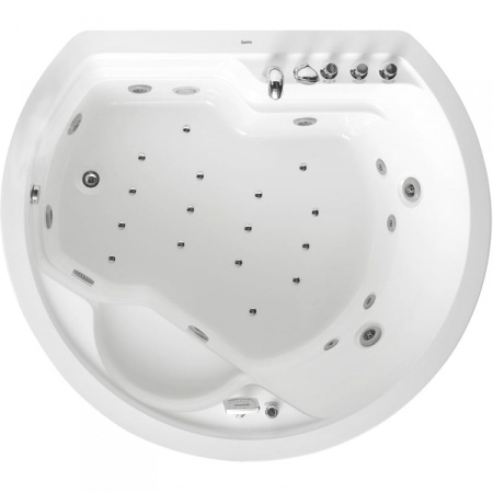 Акриловая ванна (183х162) Gemy G9063 O с гидромассажем, универсальная