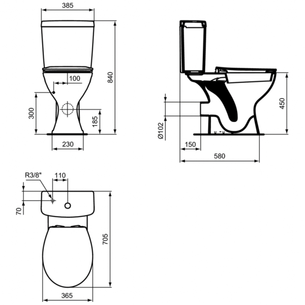 Бачок для унитаза Ideal Standard SIMPLICITY E875901 Бачок для унитаза Ideal Standard SIMPLICITY E875901