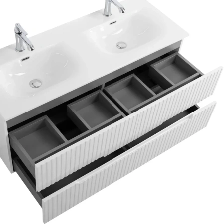 Тумба под раковину Cezares DUET-N-1200-4C-SO-2-BL Bianco Lucido