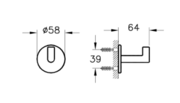 Крючок Vitra Origin A4488436, черный матовый 