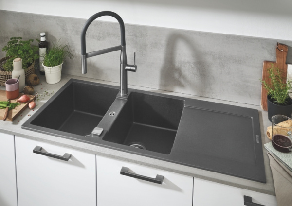 Мойка для кухни (1160 x 500) Grohe K500 31647 AT0 (31647AT0) серый гранит