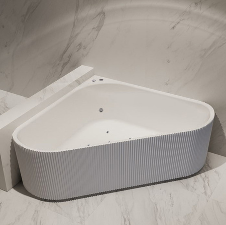 Акриловая ванна (150х150) ABBER AB9446EMW с аэромассажем и хромотерапией