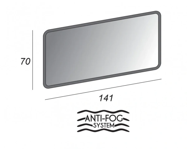 Зеркало (141х70) Cezares 44994