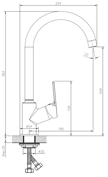 Смеситель для кухни ESKO SAINT-PETERSBURG SPb 519