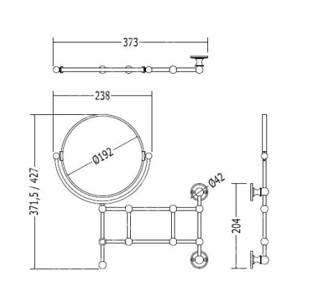 Зеркало поворотное Devon&Devon First Class DD33150CR