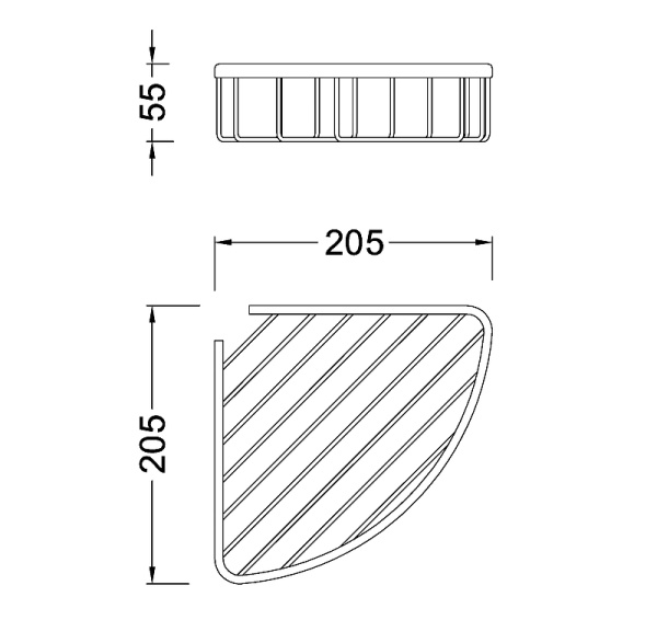 Полка угловая Art&Max AM-G-8936-Cr