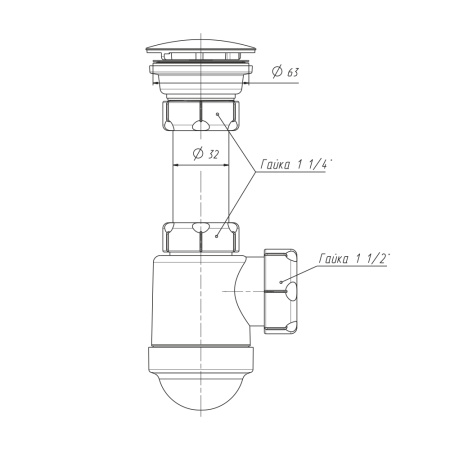Сифон для раковины Melana MLN-330307Ch