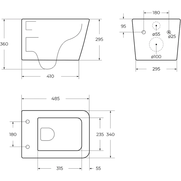 Унитаз подвесной BelBagno Due BB5171CH-TOR/SC безободковый, торнадо, с сиденьем микролифт, белый