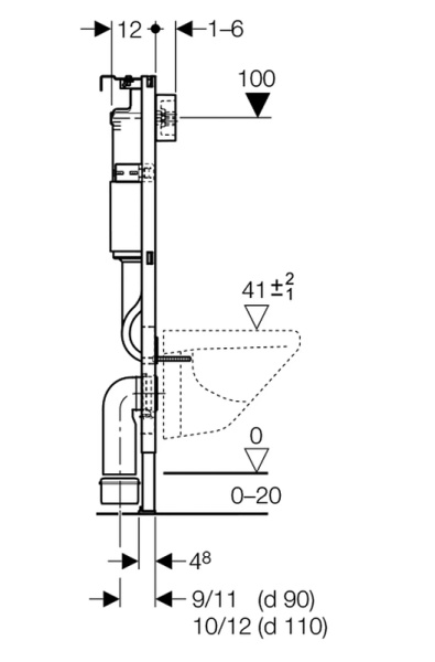 Унитаз Aquatek AQ1901-00 с инсталляцией Geberit Duofix Basic Delta 111.154.11.1
