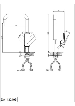Смеситель для кухни D&K Berlin.Technische (DA1432495)