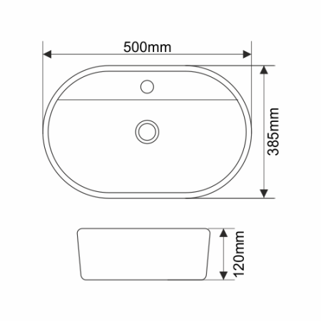 Раковина накладная (51х39) Melana 78239-805