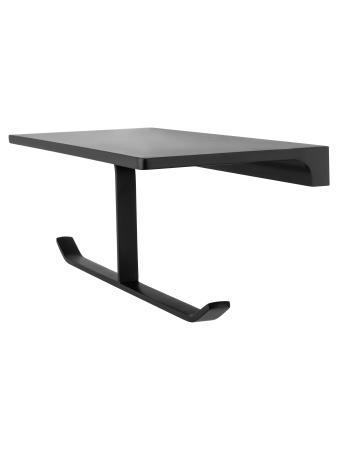 Двойной держатель для туалетной бумаги с полкой WONZON & WOGHAND ECLIPSE, черный WW-9156-BL