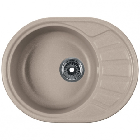 Кухонная мойка овальная, бежевая Rossinka RS58-45RW-Beige