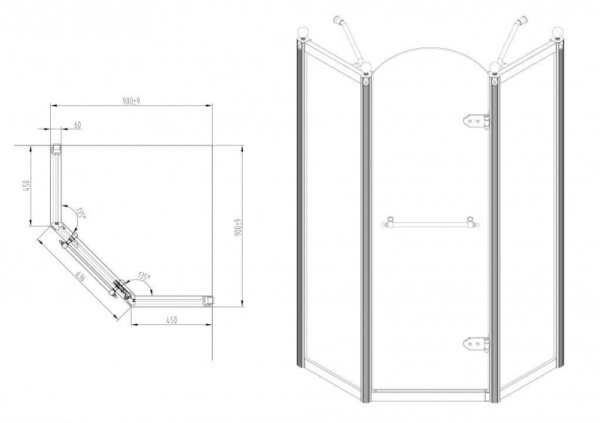 Душевой уголок Orans SR-1656B