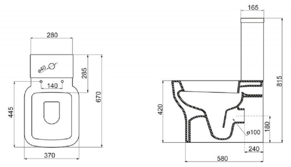 Унитаз напольный компакт  BelBagno VASO BB127CP
