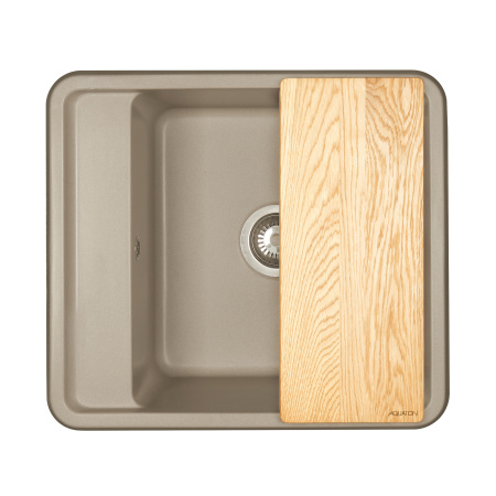 Кухонная мойка Aquaton Беллис 57 1A724932BS250 серый шелк