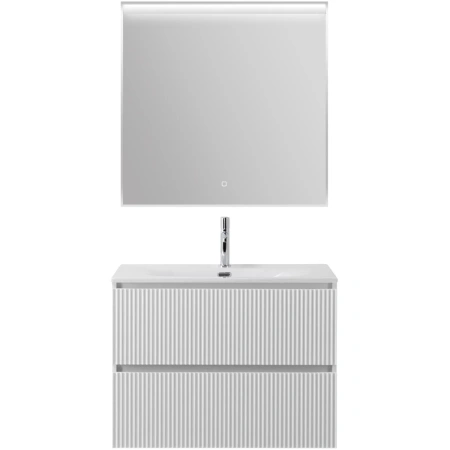Тумба под раковину 80 BelBagno Uno UNO-MINI-800-2C-SO-BO белый матовый, без раковины