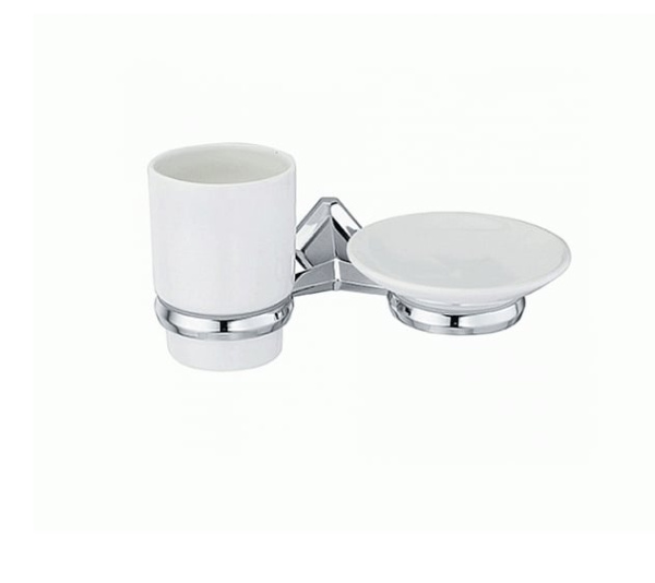 Мыльница и стакан с держателем WasserKraft Aller 1126C