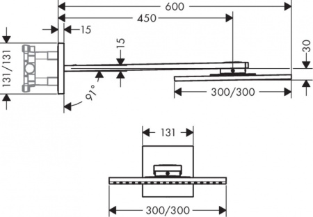 Верхний душ Axor Univ ShowerSolutions 35318000