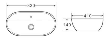 Накладная раковина (81х41) BelBagno BB1347